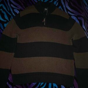 Brown and black striped sweater